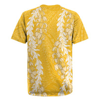 Puakenikeni and Maile Lei Rugby Jersey Gold Double Strand Lei