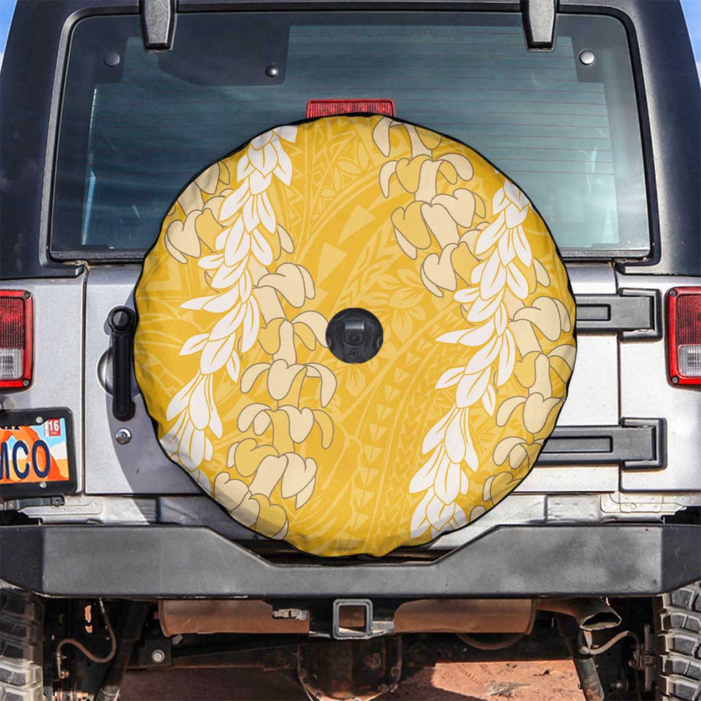 Puakenikeni and Maile Lei Spare Tire Cover Gold Double Strand Lei LT9 Gold - Polynesian Pride