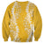 Puakenikeni and Maile Lei Sweatshirt Gold Double Strand Lei