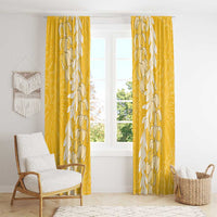 Puakenikeni and Maile Lei Window Curtain Gold Double Strand Lei
