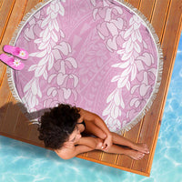 Puakenikeni and Maile Lei Beach Blanket Pink Double Strand Lei