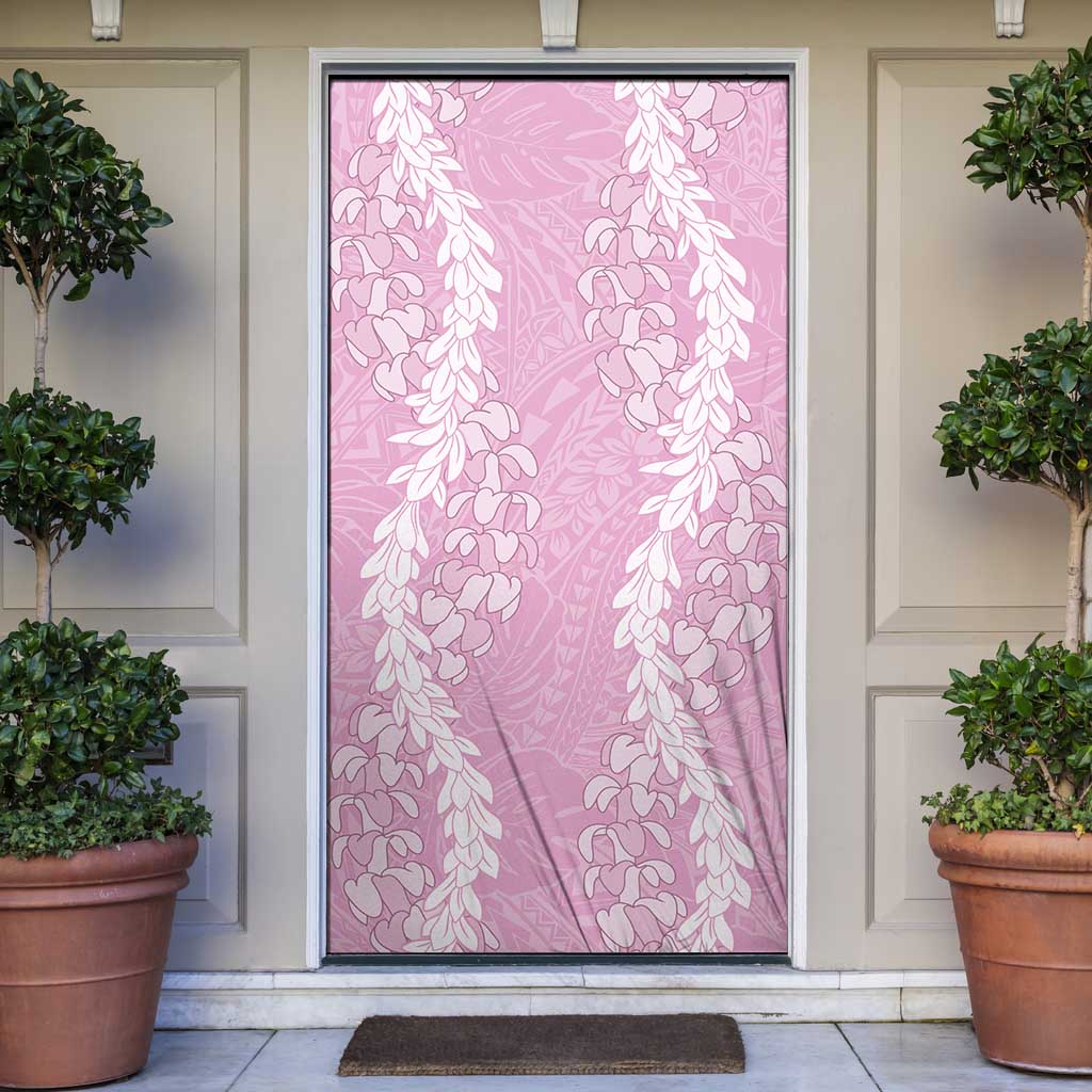Puakenikeni and Maile Lei Door Cover Pink Double Strand Lei - Polynesian Pride