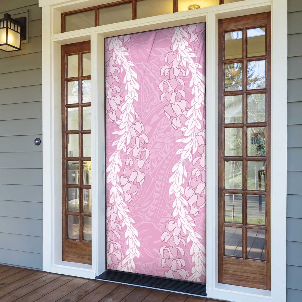 Puakenikeni and Maile Lei Door Cover Pink Double Strand Lei - Polynesian Pride