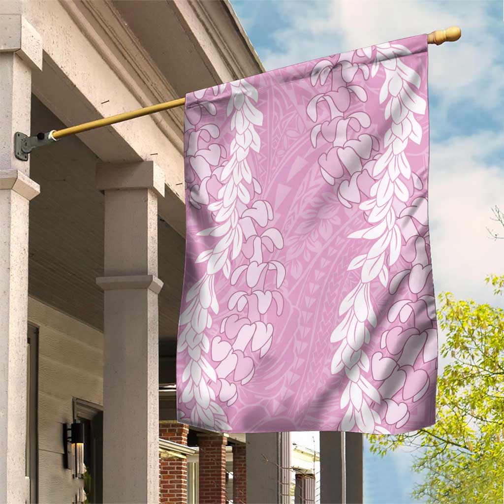 Puakenikeni and Maile Lei Garden Flag Pink Double Strand Lei LT9 House Flag Pink - Polynesian Pride