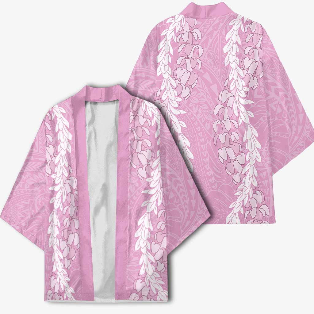 Puakenikeni and Maile Lei Kimono Pink Double Strand Lei - Polynesian Pride
