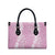 Puakenikeni and Maile Lei Leather Bag Pink Double Strand Lei - Polynesian Pride
