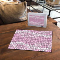 Puakenikeni and Maile Lei Puzzle Pink Double Strand Lei - Polynesian Pride