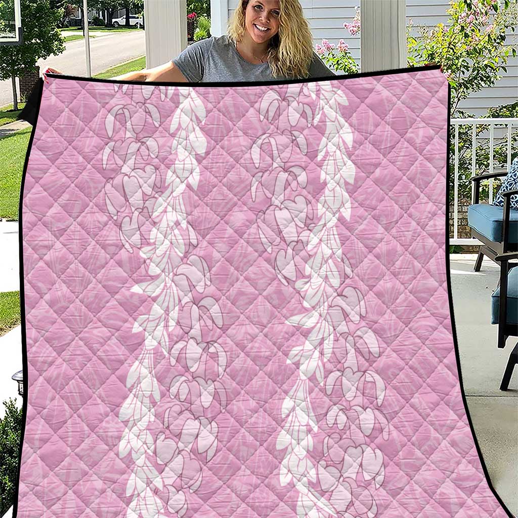 Puakenikeni and Maile Lei Quilt Pink Double Strand Lei LT9 Pink - Polynesian Pride