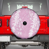 Puakenikeni and Maile Lei Spare Tire Cover Pink Double Strand Lei