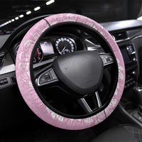 Puakenikeni and Maile Lei Steering Wheel Cover Pink Double Strand Lei