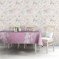 Puakenikeni and Maile Lei Tablecloth Pink Double Strand Lei