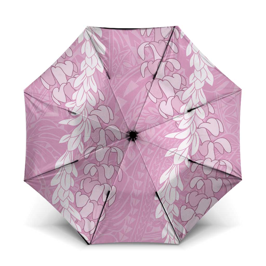 Puakenikeni and Maile Lei Umbrella Pink Double Strand Lei - Polynesian Pride