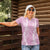 Puakenikeni and Maile Lei Women Polo Shirt Pink Double Strand Lei