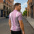 Puakenikeni and Maile Lei Zipper Polo Shirt Pink Double Strand Lei - Polynesian Pride