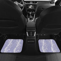 Puakenikeni and Maile Lei Car Mats Purple Double Strand Lei LT9 Set 2pcs - Back Purple - Polynesian Pride