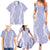 Puakenikeni and Maile Lei Family Matching Summer Maxi Dress and Hawaiian Shirt Purple Double Strand Lei
