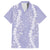 Puakenikeni and Maile Lei Family Matching Summer Maxi Dress and Hawaiian Shirt Purple Double Strand Lei