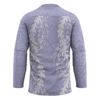 Puakenikeni and Maile Lei Hockey Jersey Purple Double Strand Lei - Polynesian Pride
