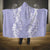 Puakenikeni and Maile Lei Hooded Blanket Purple Double Strand Lei