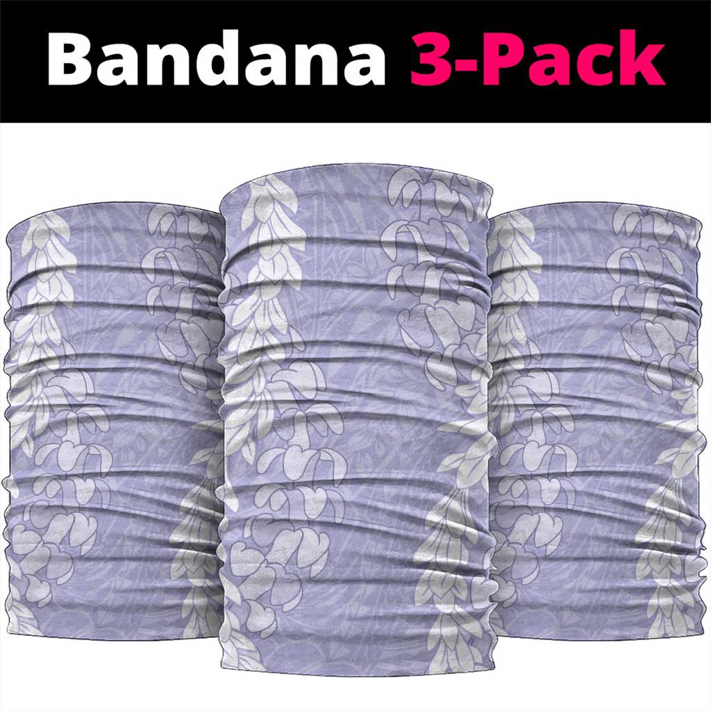 Puakenikeni and Maile Lei Neck Gaiter Purple Double Strand Lei - Polynesian Pride