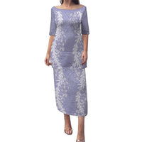 Puakenikeni and Maile Lei Puletasi Purple Double Strand Lei