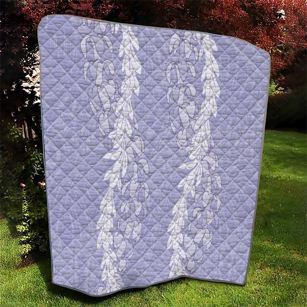 Puakenikeni and Maile Lei Quilt Purple Double Strand Lei