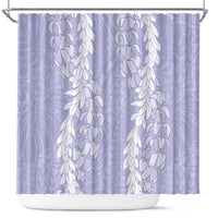 Puakenikeni and Maile Lei Shower Curtain Purple Double Strand Lei LT9 Purple - Polynesian Pride