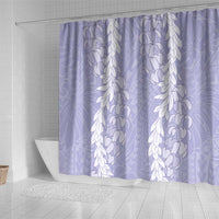 Puakenikeni and Maile Lei Shower Curtain Purple Double Strand Lei LT9 - Polynesian Pride