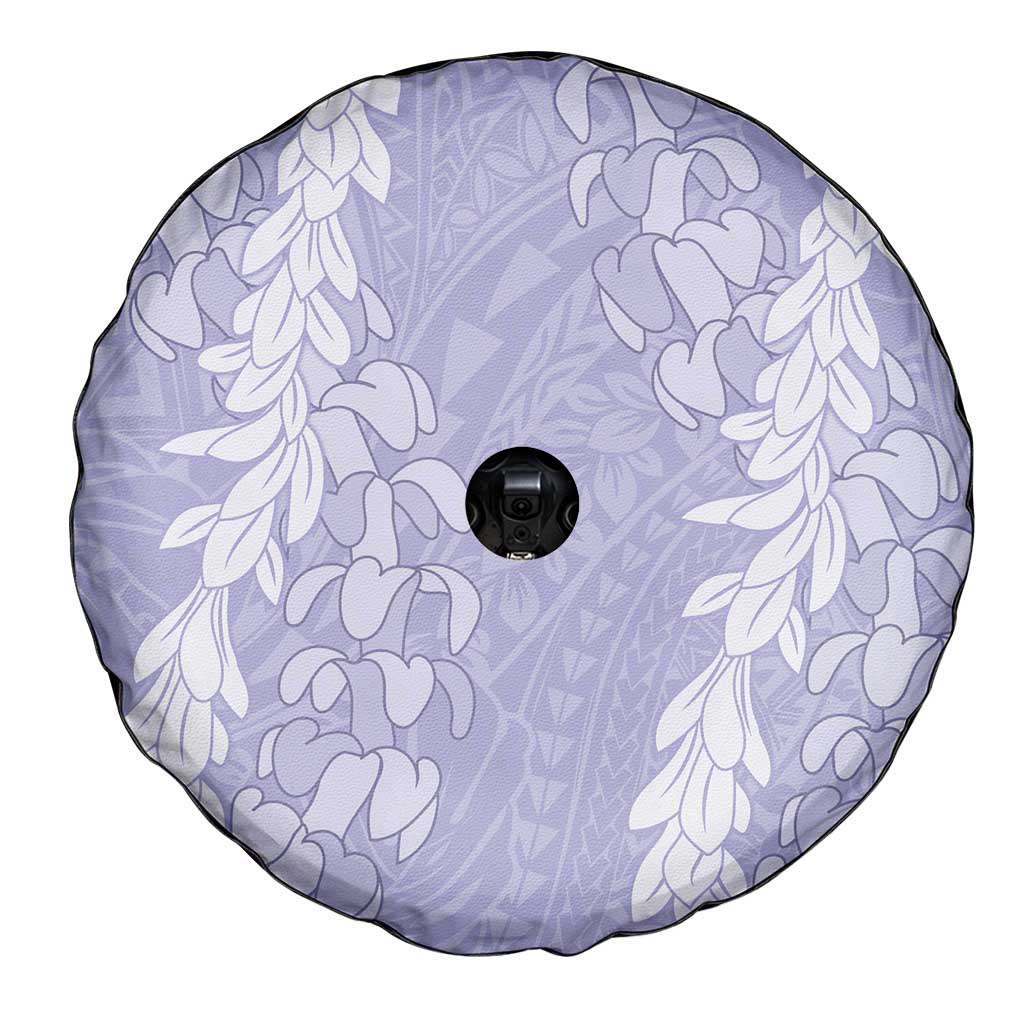 Puakenikeni and Maile Lei Spare Tire Cover Purple Double Strand Lei