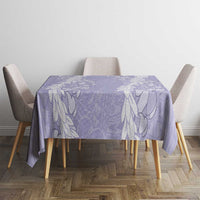 Puakenikeni and Maile Lei Tablecloth Purple Double Strand Lei