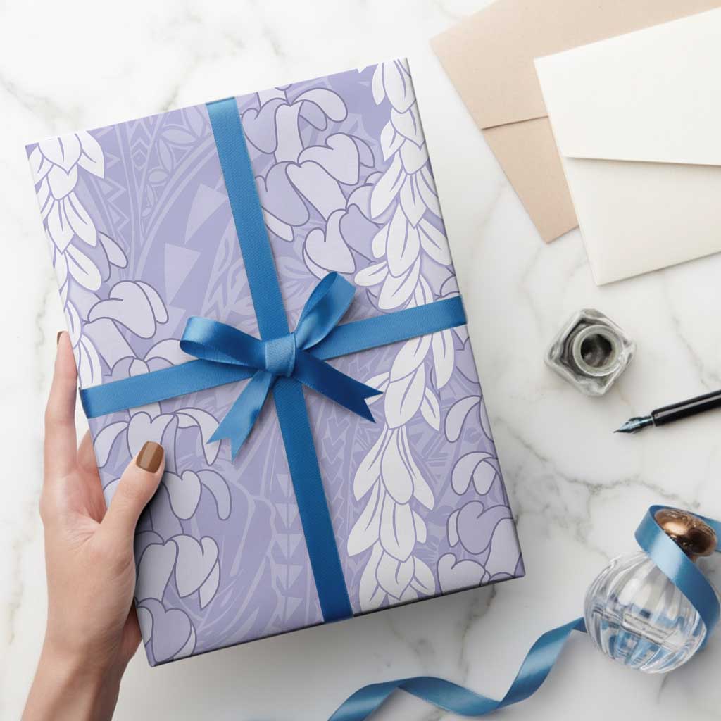 Puakenikeni and Maile Lei Wrapping Paper Purple Double Strand Lei - Polynesian Pride