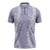 Puakenikeni and Maile Lei Zipper Polo Shirt Purple Double Strand Lei - Polynesian Pride