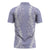 Puakenikeni and Maile Lei Zipper Polo Shirt Purple Double Strand Lei - Polynesian Pride