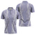 Puakenikeni and Maile Lei Zipper Polo Shirt Purple Double Strand Lei - Polynesian Pride