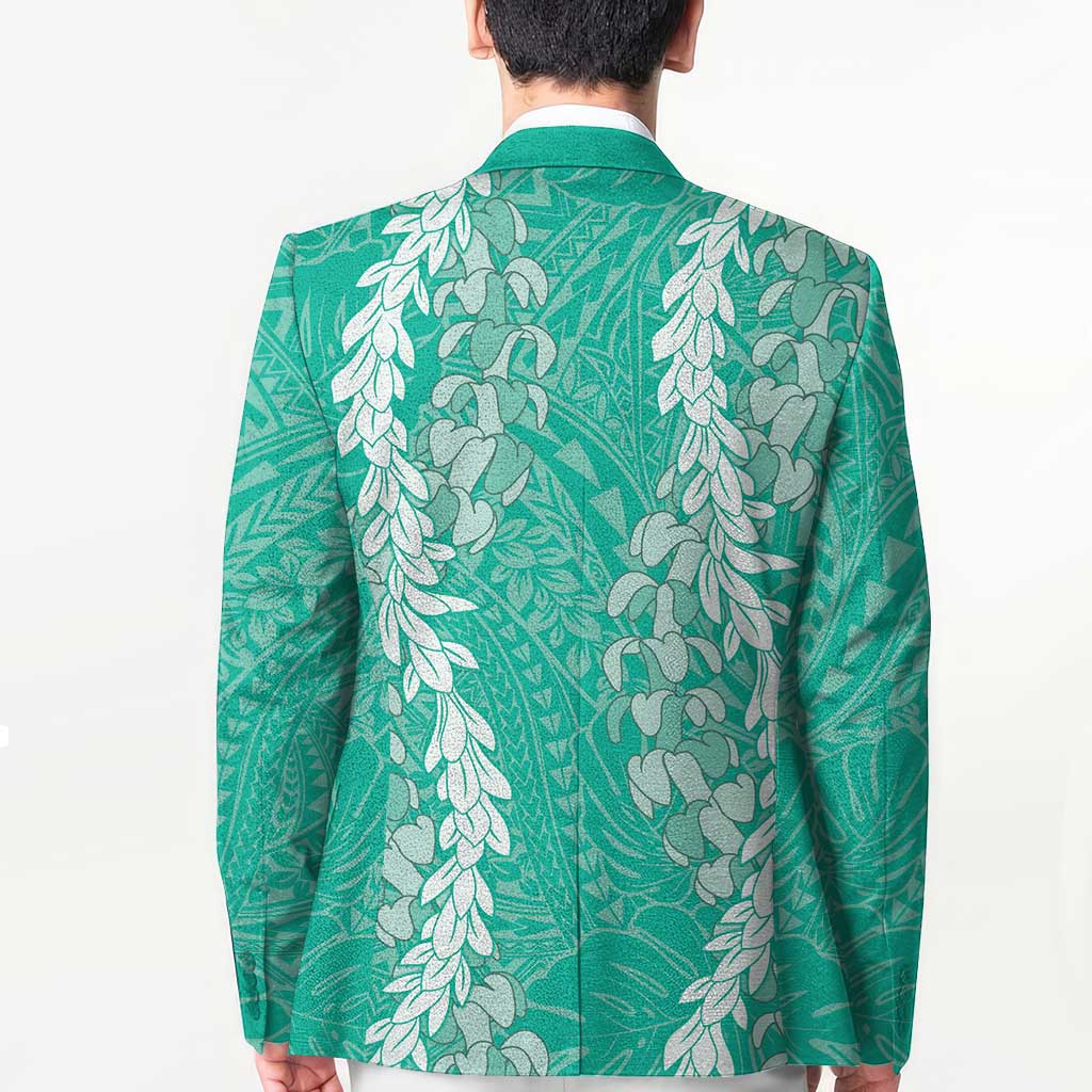 Puakenikeni and Maile Lei Blazer Sage Green Double Strand Lei - Polynesian Pride
