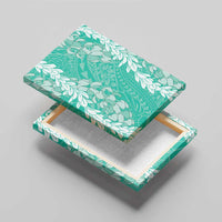 Puakenikeni and Maile Lei Canvas Wall Art Sage Green Double Strand Lei LT9 - Polynesian Pride