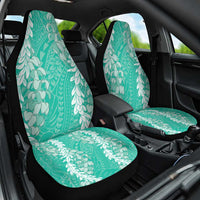 Puakenikeni and Maile Lei Car Seat Cover Sage Green Double Strand Lei