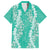 Puakenikeni and Maile Lei Family Matching Summer Maxi Dress and Hawaiian Shirt Sage Green Double Strand Lei