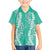 Puakenikeni and Maile Lei Family Matching Summer Maxi Dress and Hawaiian Shirt Sage Green Double Strand Lei