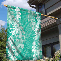 Puakenikeni and Maile Lei Garden Flag Sage Green Double Strand Lei