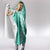 Puakenikeni and Maile Lei Hooded Blanket Sage Green Double Strand Lei