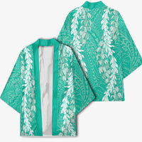 Puakenikeni and Maile Lei Kimono Sage Green Double Strand Lei - Polynesian Pride