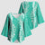 Puakenikeni and Maile Lei Kimono Sleeve Blouse Sage Green Double Strand Lei - Polynesian Pride