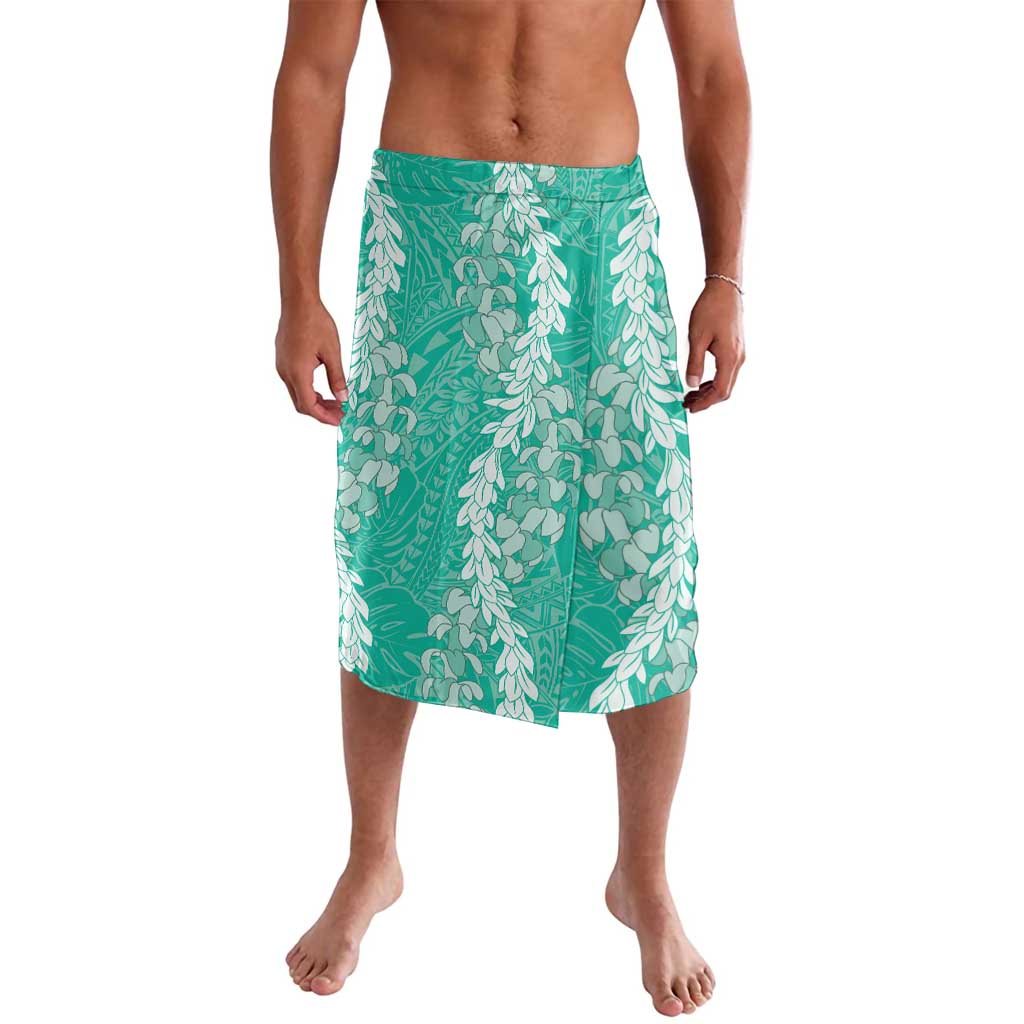Puakenikeni and Maile Lei Lavalava Sage Green Double Strand Lei