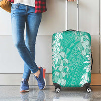 Puakenikeni and Maile Lei Luggage Cover Sage Green Double Strand Lei