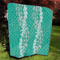 Puakenikeni and Maile Lei Quilt Sage Green Double Strand Lei