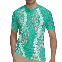 Puakenikeni and Maile Lei Rugby Jersey Sage Green Double Strand Lei