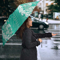 Puakenikeni and Maile Lei Umbrella Sage Green Double Strand Lei - Polynesian Pride