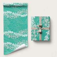 Puakenikeni and Maile Lei Wrapping Paper Sage Green Double Strand Lei - Polynesian Pride