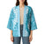Blue Puakenikeni and Maile Lei Kimono Hawaiian Style Tribal Tapa Double Strand Lei - Polynesian Pride
